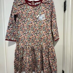 435 by Matilda Jane Girl’s Dress with Burgundy Accents